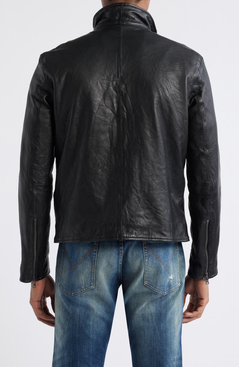 John Varvatos Ansel Crinkled Leather Jacket, Alternate, color, 