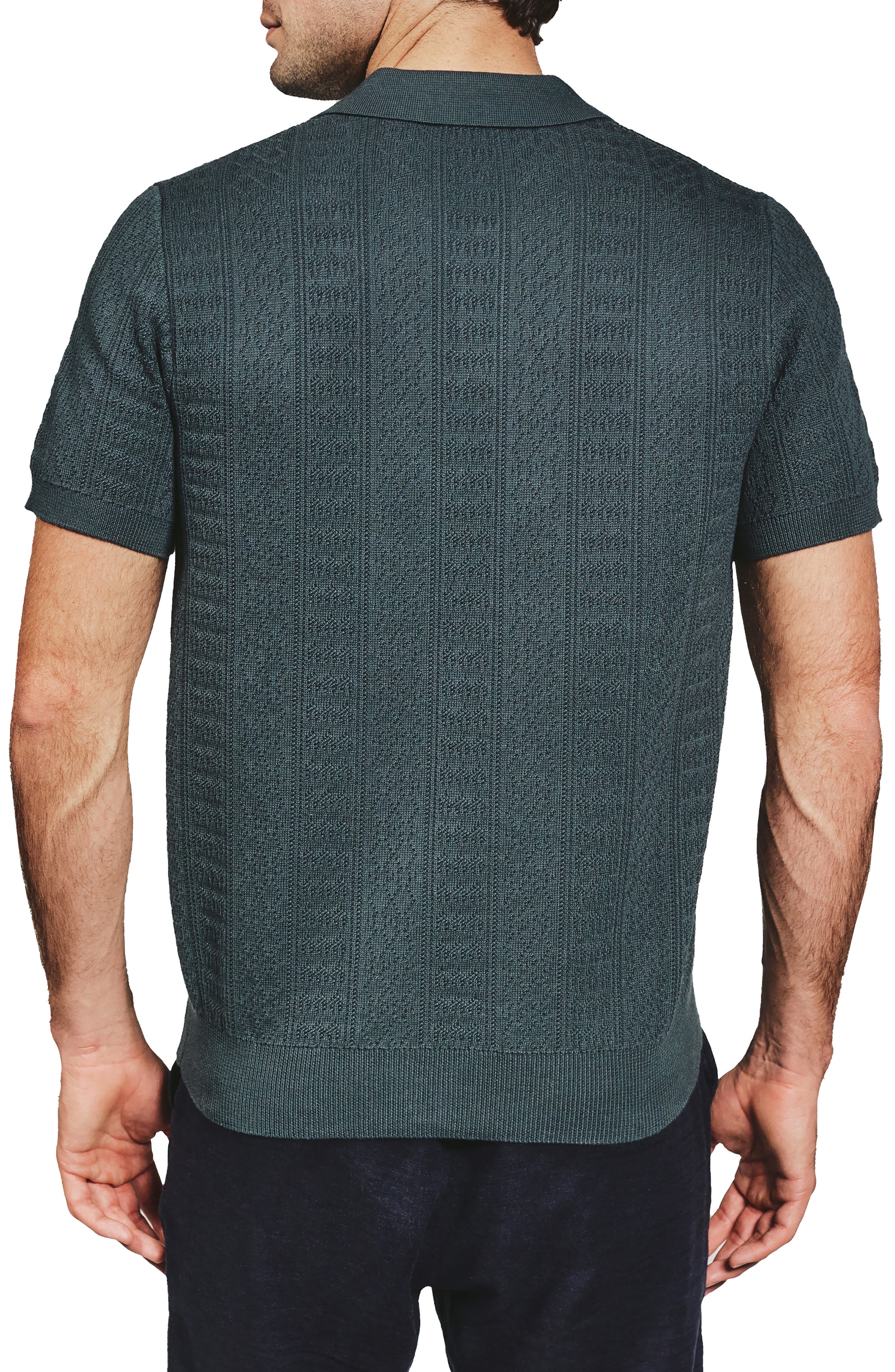 Gavin Johnny Collar Polo Sweater - image 4