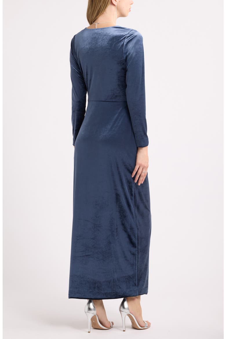 Twist Long Sleeve Maxi Dress, Alternate, color, NAVY IRIS