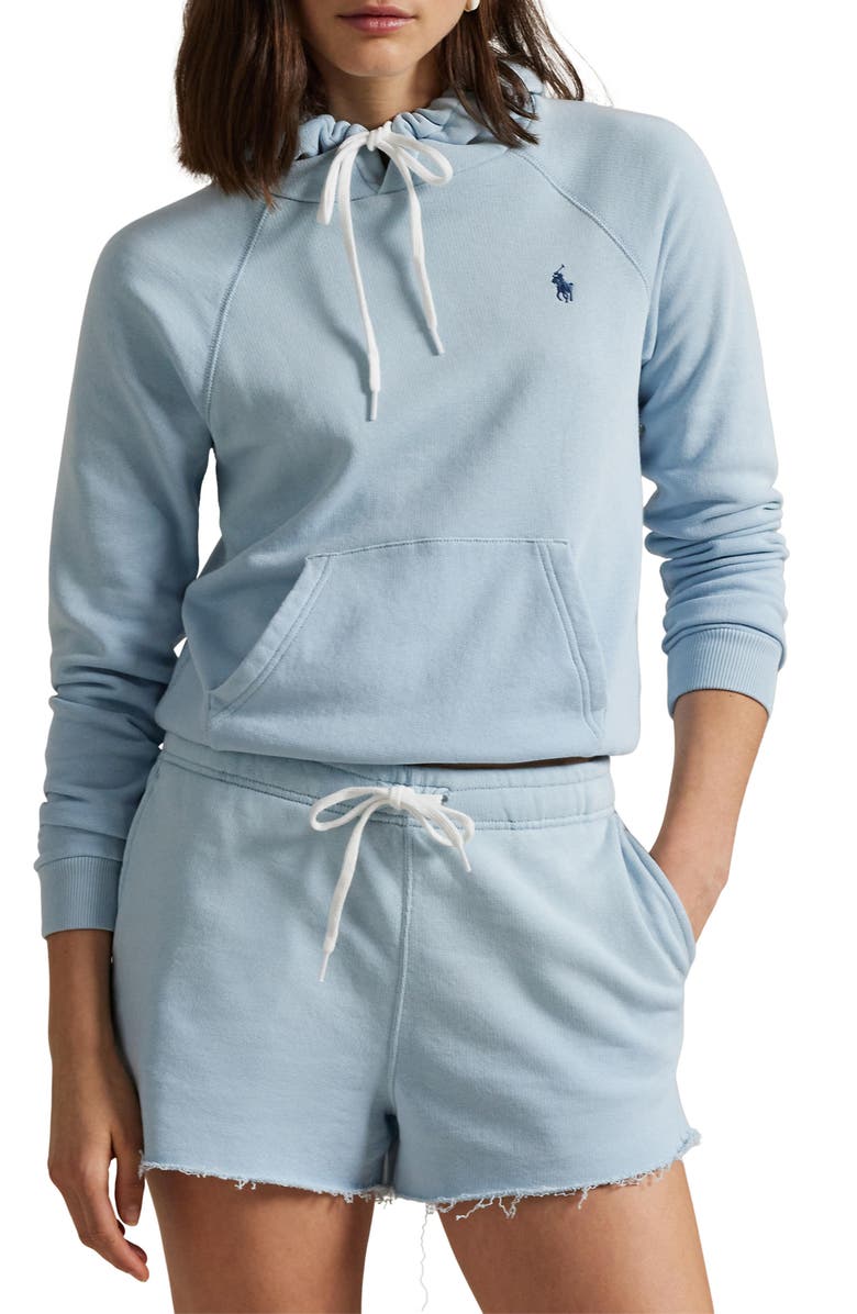 Polo Ralph Lauren Raglan Sleeve Crop Hoodie, Main, color, 