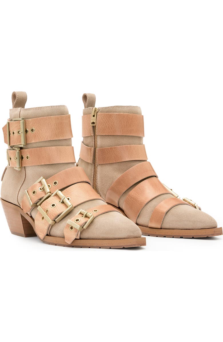 AllSaints Jane Buckle Bootie, Main, color,