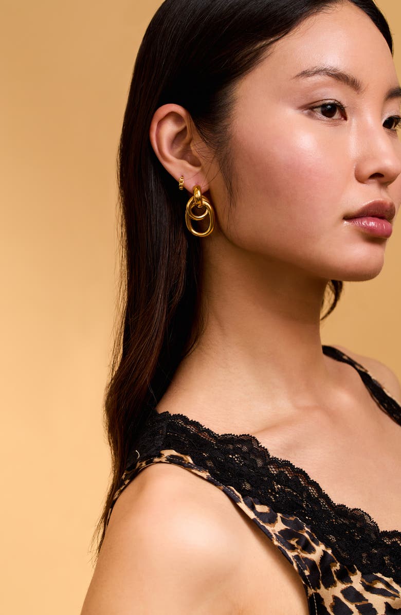 Petit Moments Hooked Chain Drop Earrings, Alternate, color, Gold