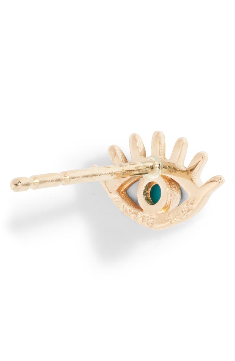 Anzie x Mel Soldera Lash Evil Eye Single Earring, Alternate, color, Turquoise