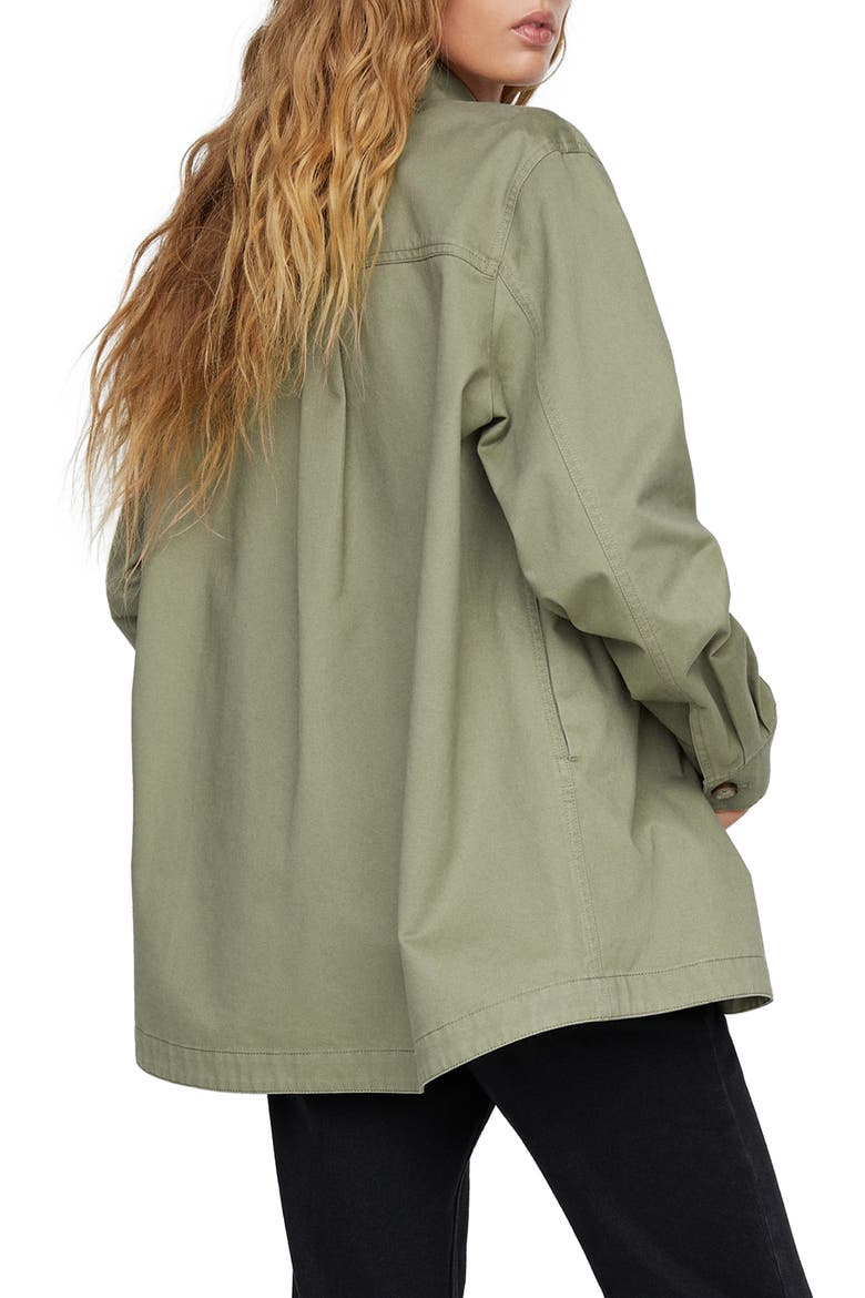 Cotton Overshirt, Alternate, color, KHAKI GREEN