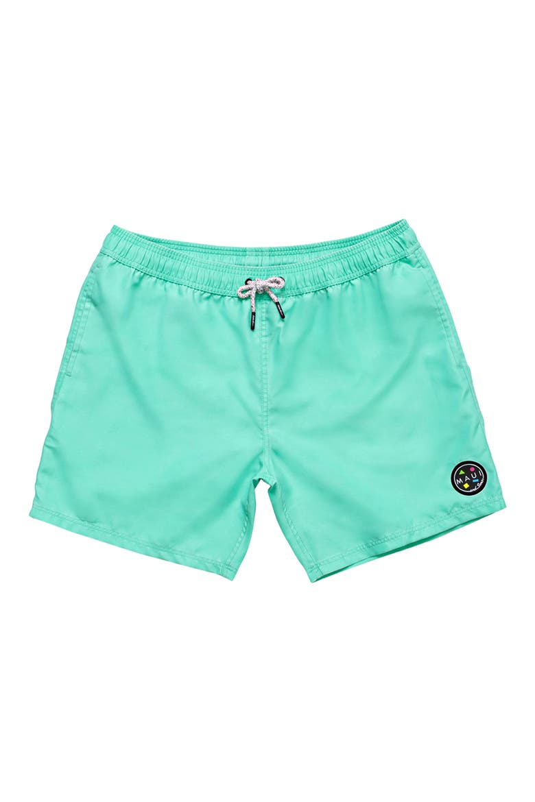 Party On Microfiber Swim Trunks, Alternate, color, MINT