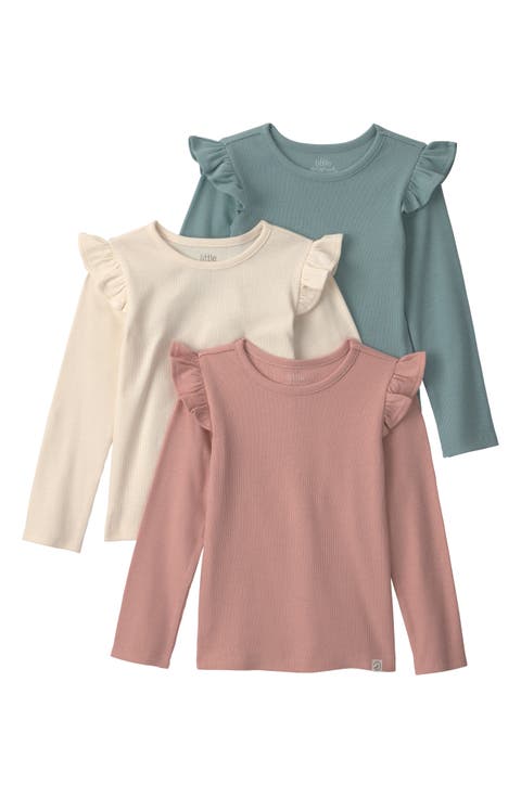 Kids' Set of 3 Assorted Rib Knit Tops
