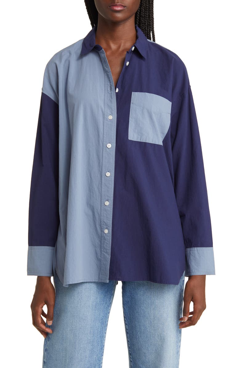 Madewell The Signature Poplin Oversized Shirt, Main, color, 