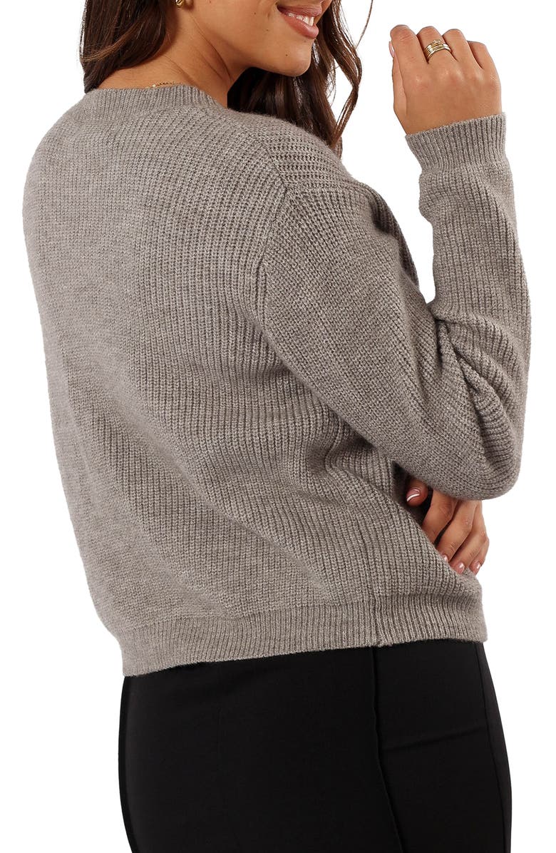 Petal & Pup Wilde Bow Front Cardigan, Alternate, color, Light Grey