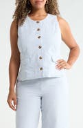 Caslon® Front Button Vest
