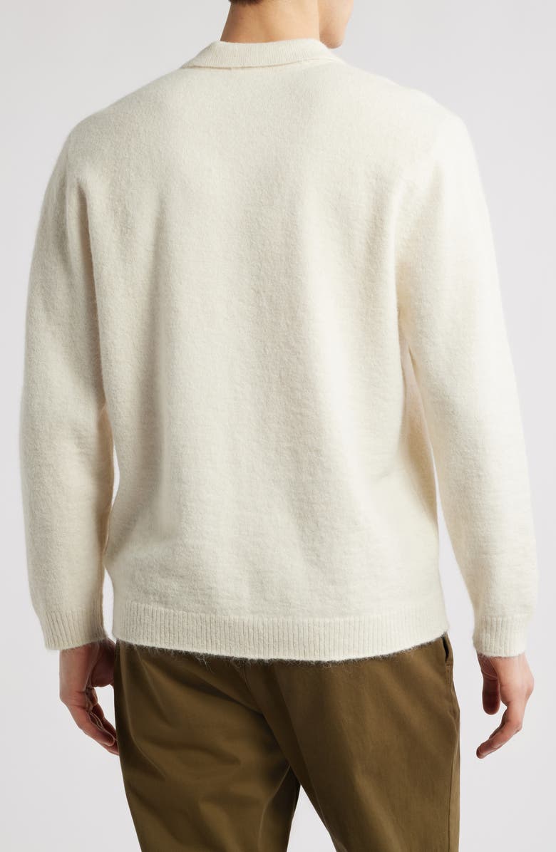Percival Rugby Alpaca Blend Polo Sweater, Alternate, color,