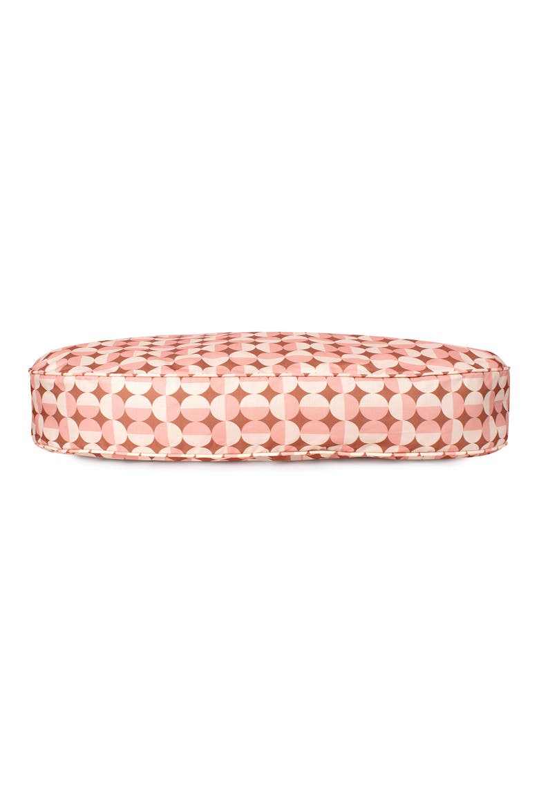 Geo Oval Lounger Pet Bed, Alternate, color, ROSY