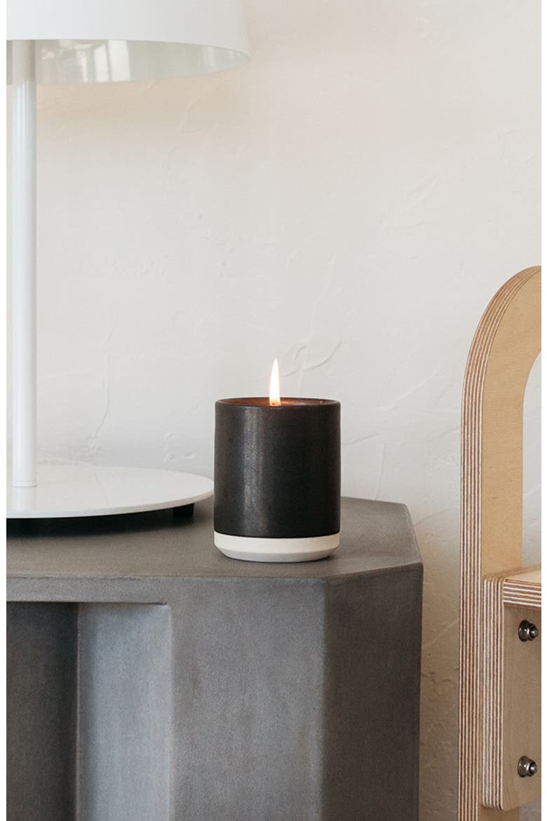 Big Sur Ceramic Candle, Alternate, color, MATTE BLACK