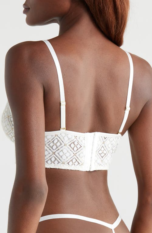 Kilo Brava Metallic Geometric Lace Longline Bralette