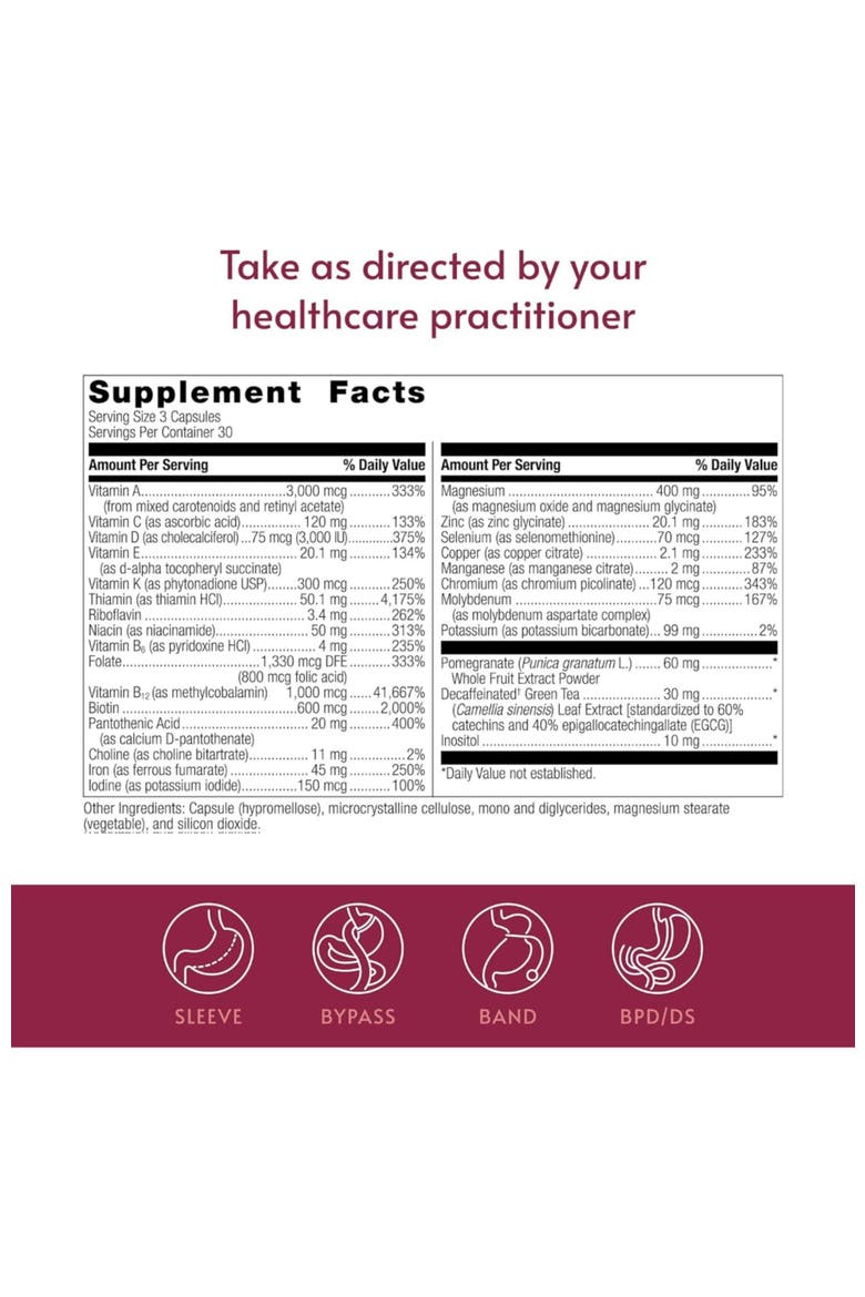 Ultra Multi with Iron High Potency Daily Multivitamin Capsules - 90 Count, Alternate, color, None