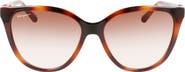 FERRAGAMO 57mm Gradient Cat Eye Sunglasses