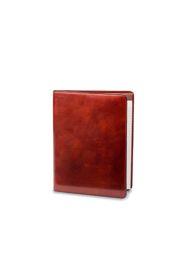 Old Leather Deluxe Leather Portfolio, Main, color, Cognac