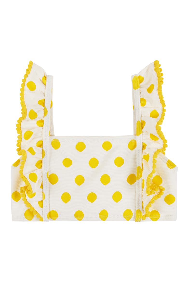 Kids' Three-Piece Bikini Set, Alternate, color, YELLOW POLK A DOT