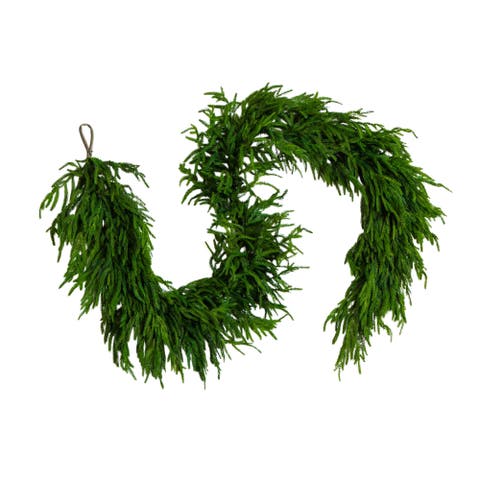 8-ft Artificial Real Touch Norfolk Island Pine Garland with Natural Look