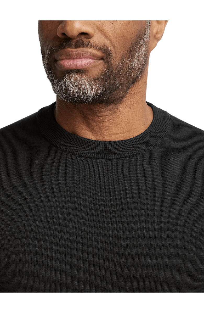 Paul Fredrick Supima Cotton Crew Neck Sweater, Alternate, color, Black