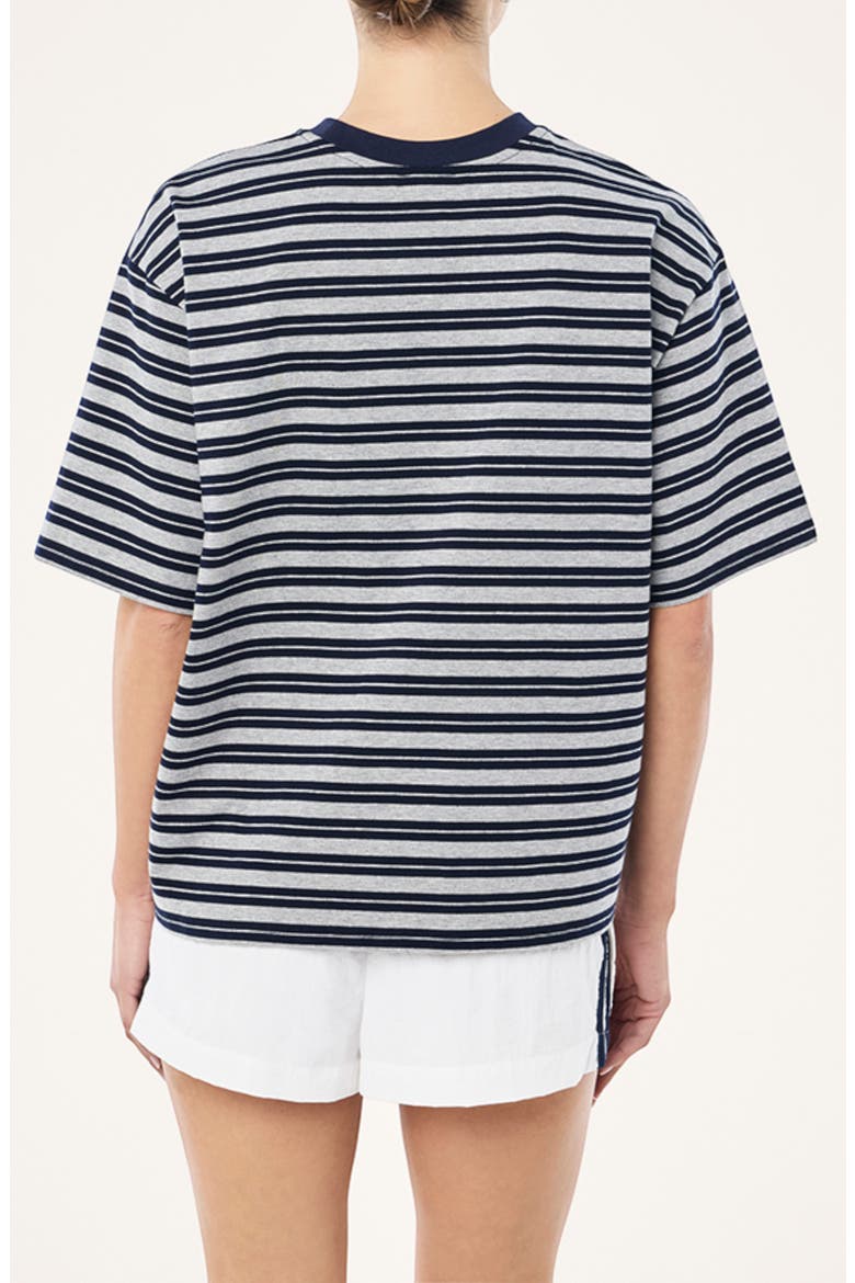 Spark Oversized Striped T-Shirt, Alternate, color, DARK NAVY STRIPE