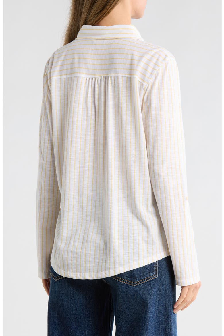 Knit Button Up Shirt, Alternate, color, YELLOW MULTI