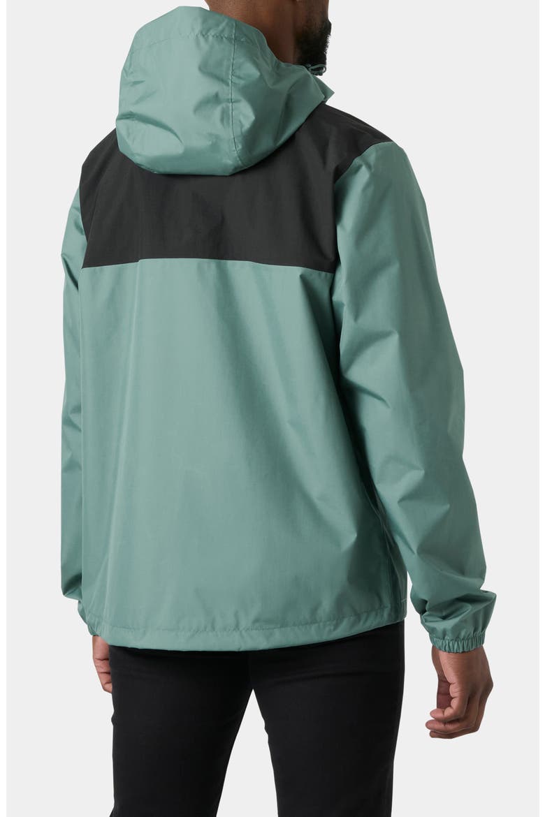 Vancouver Waterproof Hooded Rain Jacket, Alternate, color, OPAL GREEN