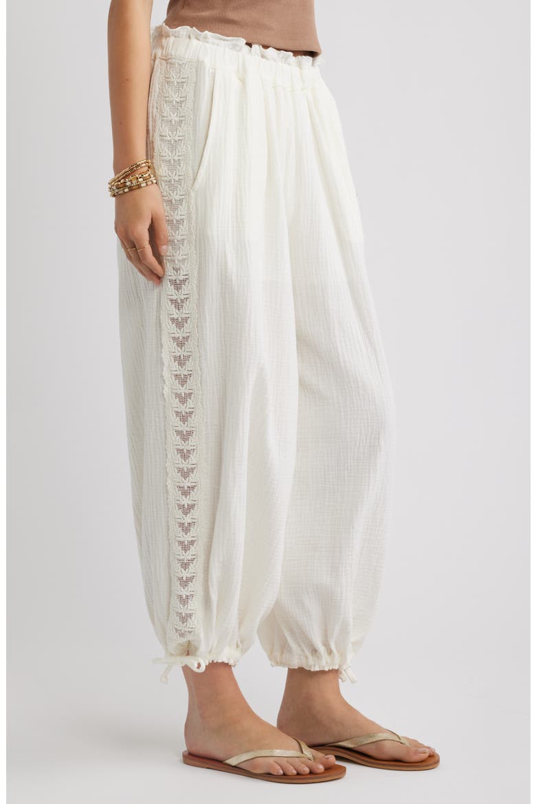 Cotton Gauze Bloomer Pants, Alternate, color, IVORY ANTIQUE