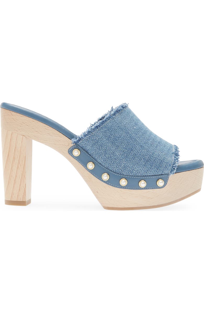 Stuart Weitzman Imitation Pearl Clog Sandal, Alternate, color,