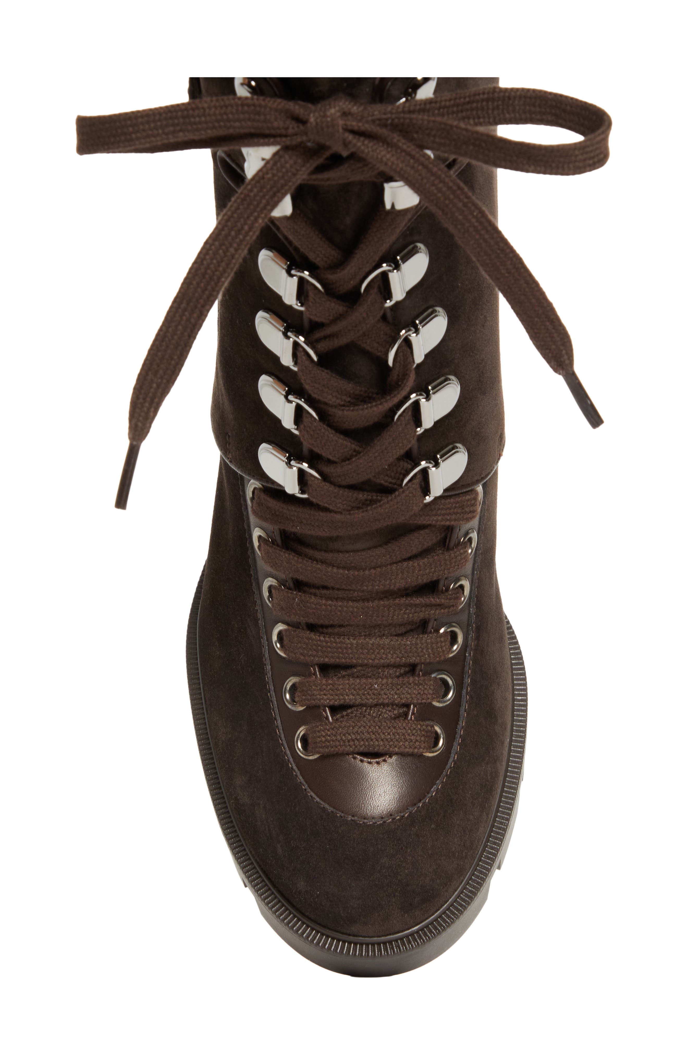 Christian Louboutin Macademia Combat Boot, Alternate, color, Cafe/ Dark Brown