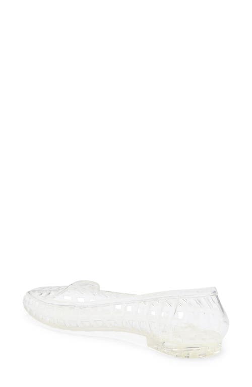 Jeffrey Campbell Sunnie Jelly Loafer Flat In Transparent