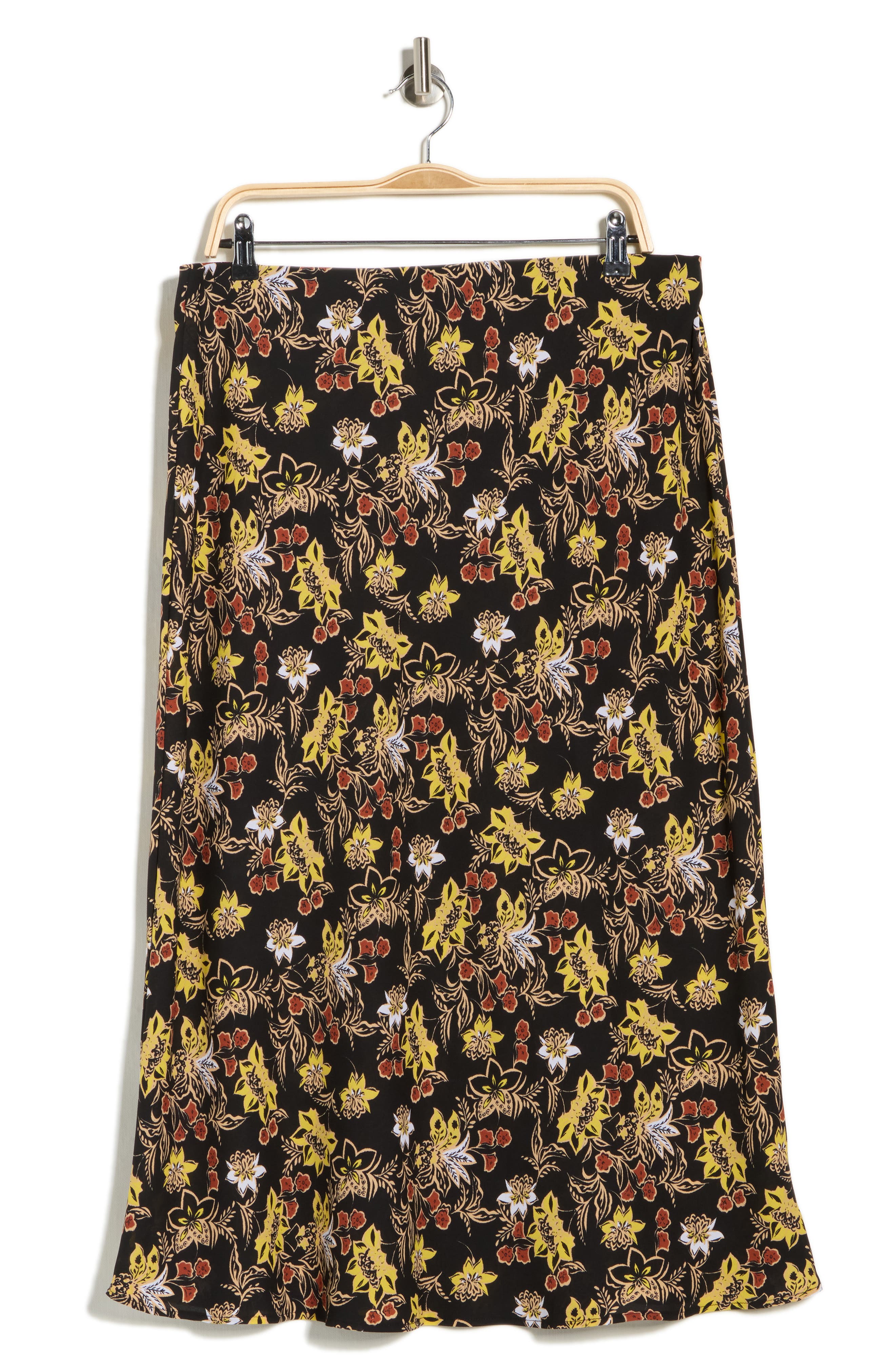 Renee C Floral Midi Skirt
