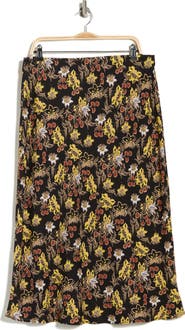 Renee C Floral Midi Skirt