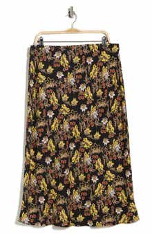 Renee C Floral Midi Skirt