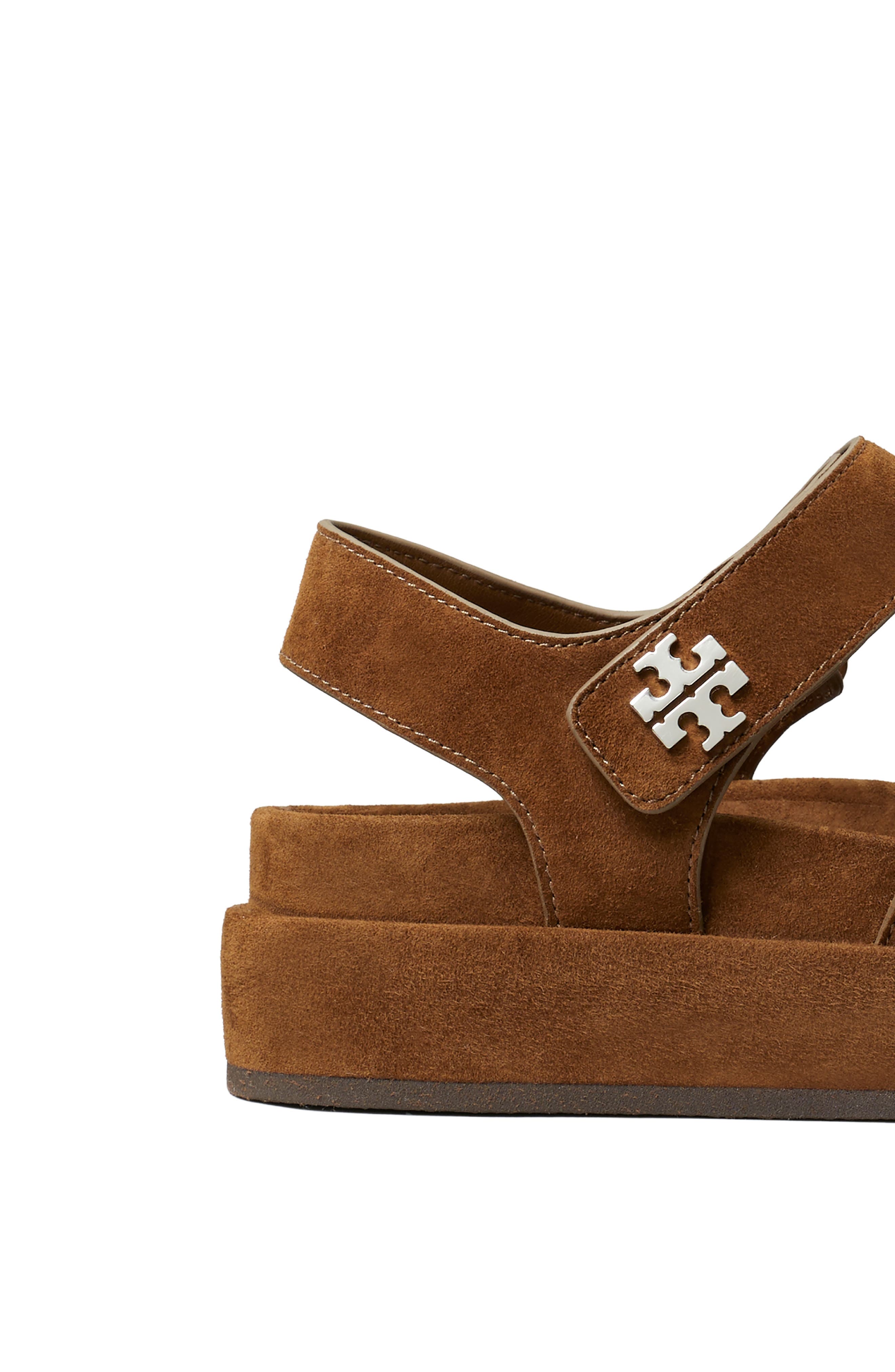Kira Slingback Platform Sport Sandal, Alternate, color, COGNAC BROWN / SILVER