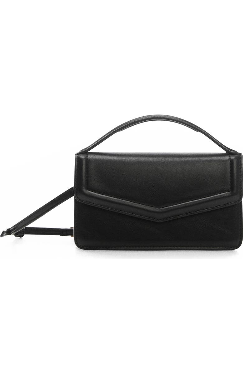 MANGO Faux Leather Crossbody Bag, Main, color,