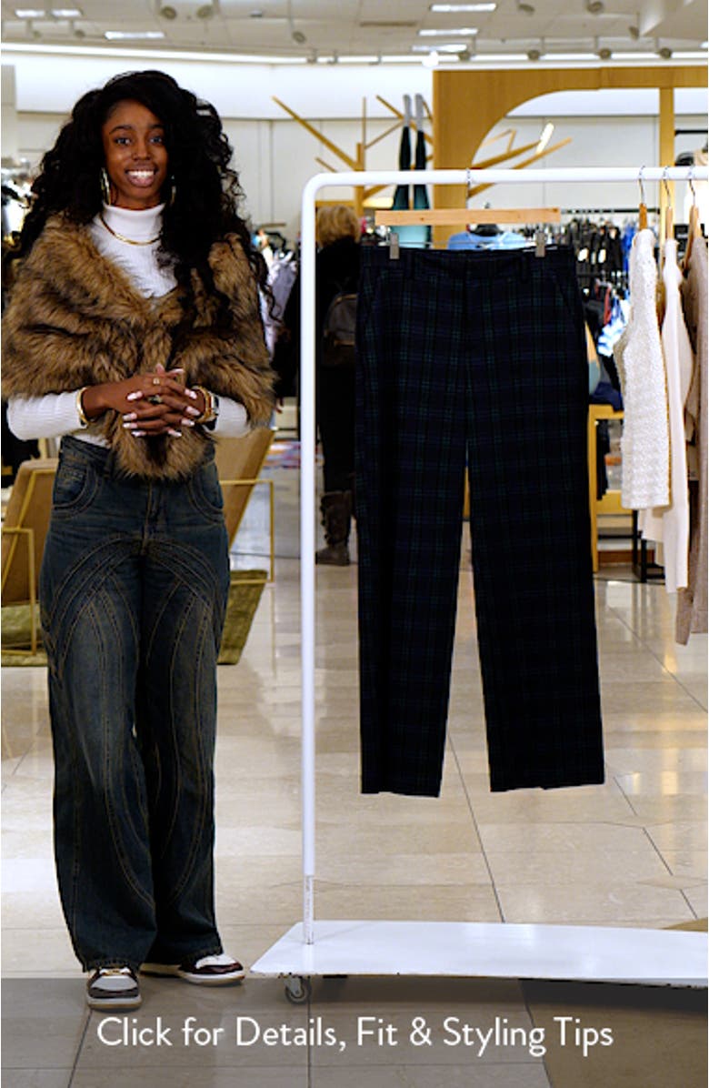 Kelsey Plaid Wide Leg Pants, sales video thumbnail