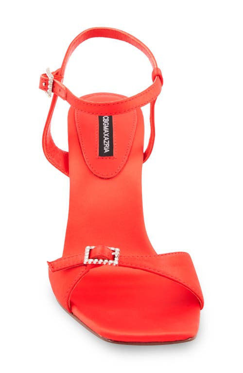 Bcbg Max Azria Skena Ankle Strap Sandal In Red