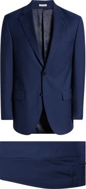 Peter Millar Flynn Classic Fit Navy Textured Wool Suit