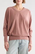 GO COUTURE V-Neck Dolman Tunic Sweater