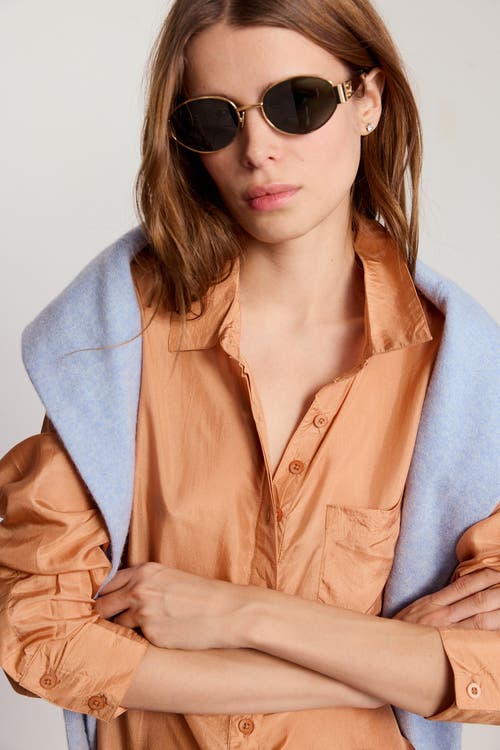 The Shirt By Rochelle Behrens The Silk Shirt In Brown