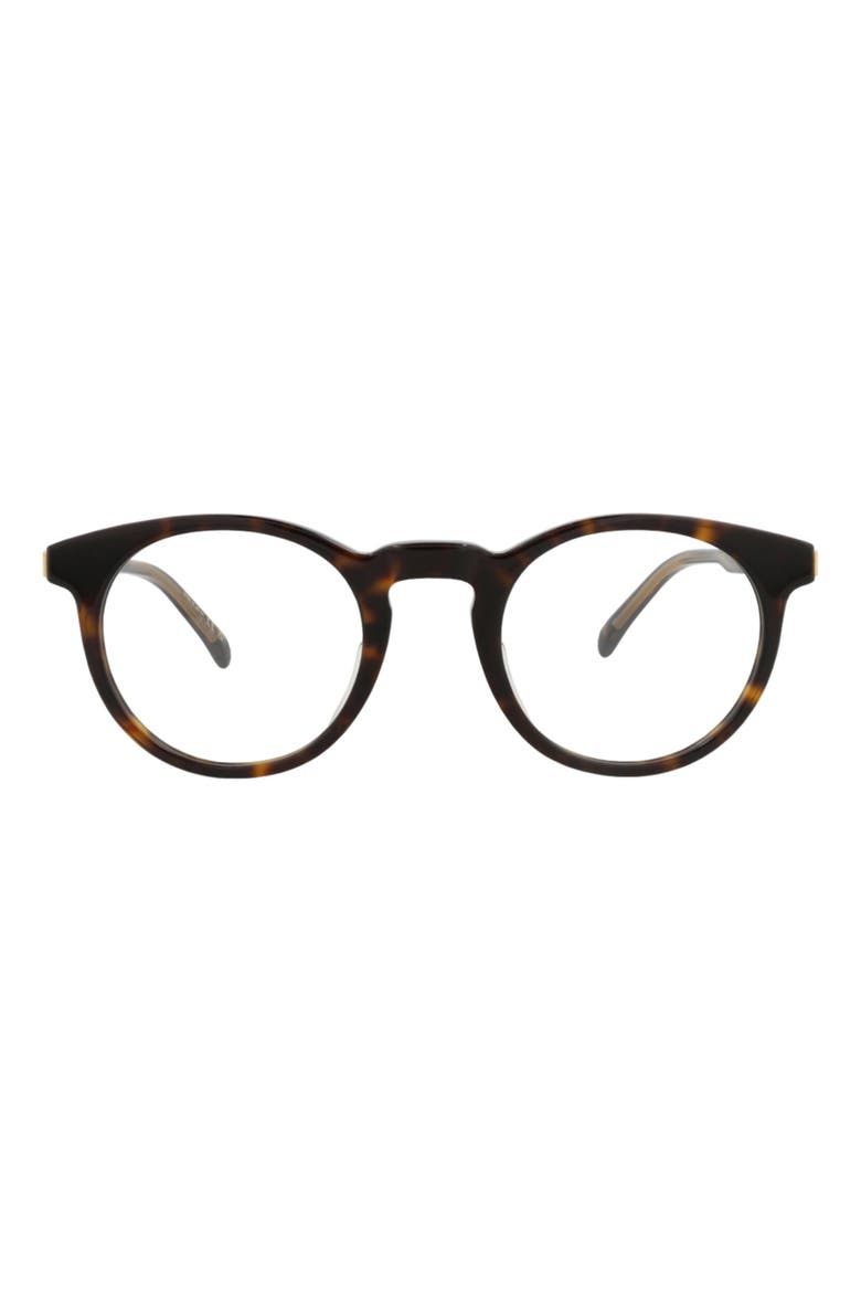 49mm Round Optical Glasses, Main, color, HAVANA HAVANA TRANSPARENT