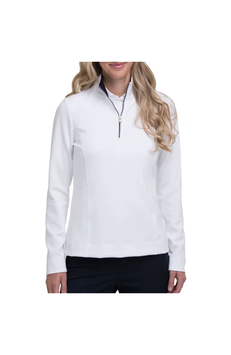 Fairway & Greene Wells Womens Golf Quarter-Zip, Main, color, Eclipse/White