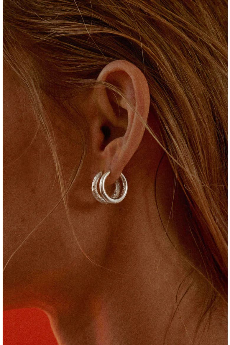 Mid Hoop Silver, Alternate, color, Silver