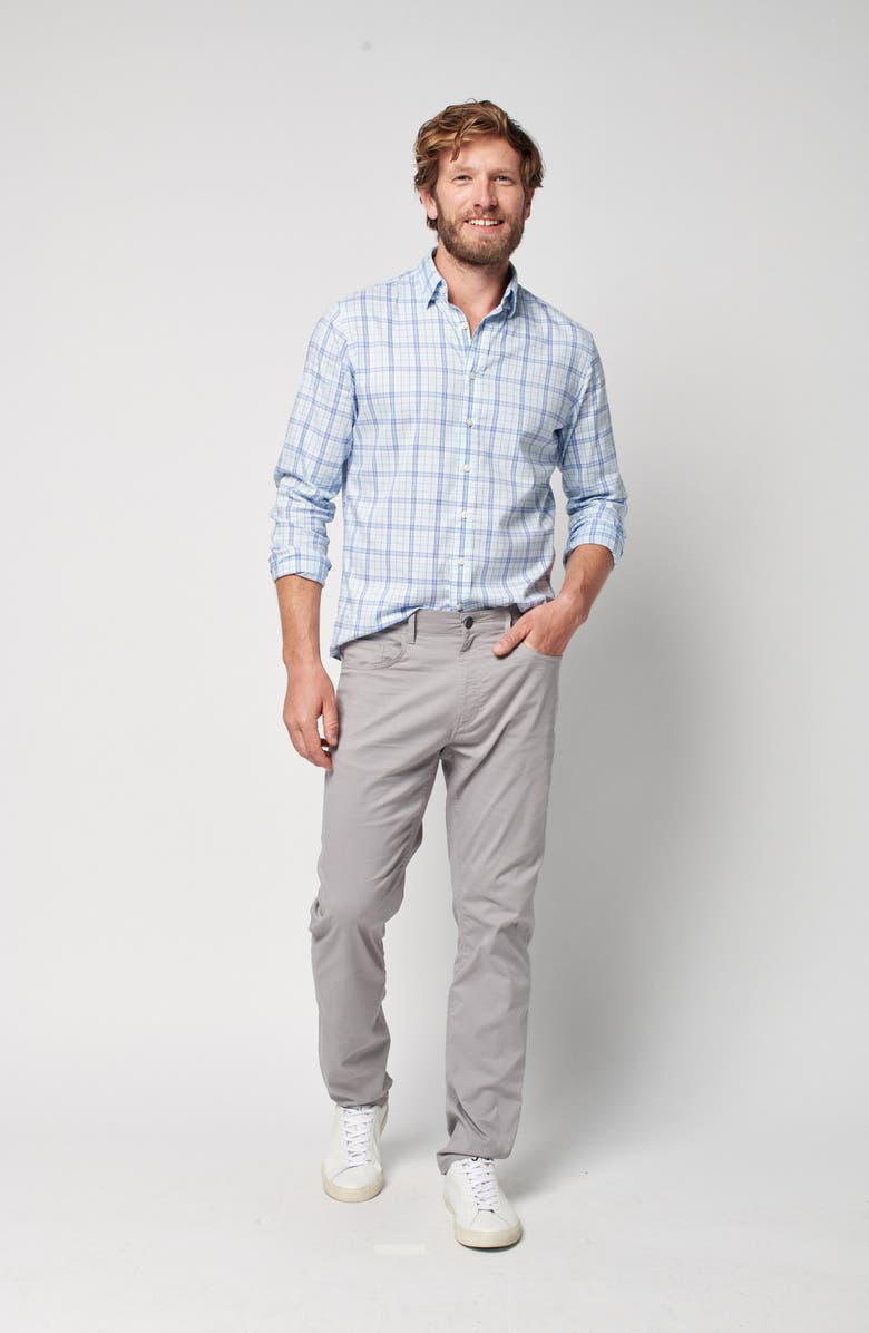 Faherty Movement Organic Cotton Blend Pants, Alternate, color, Fossil