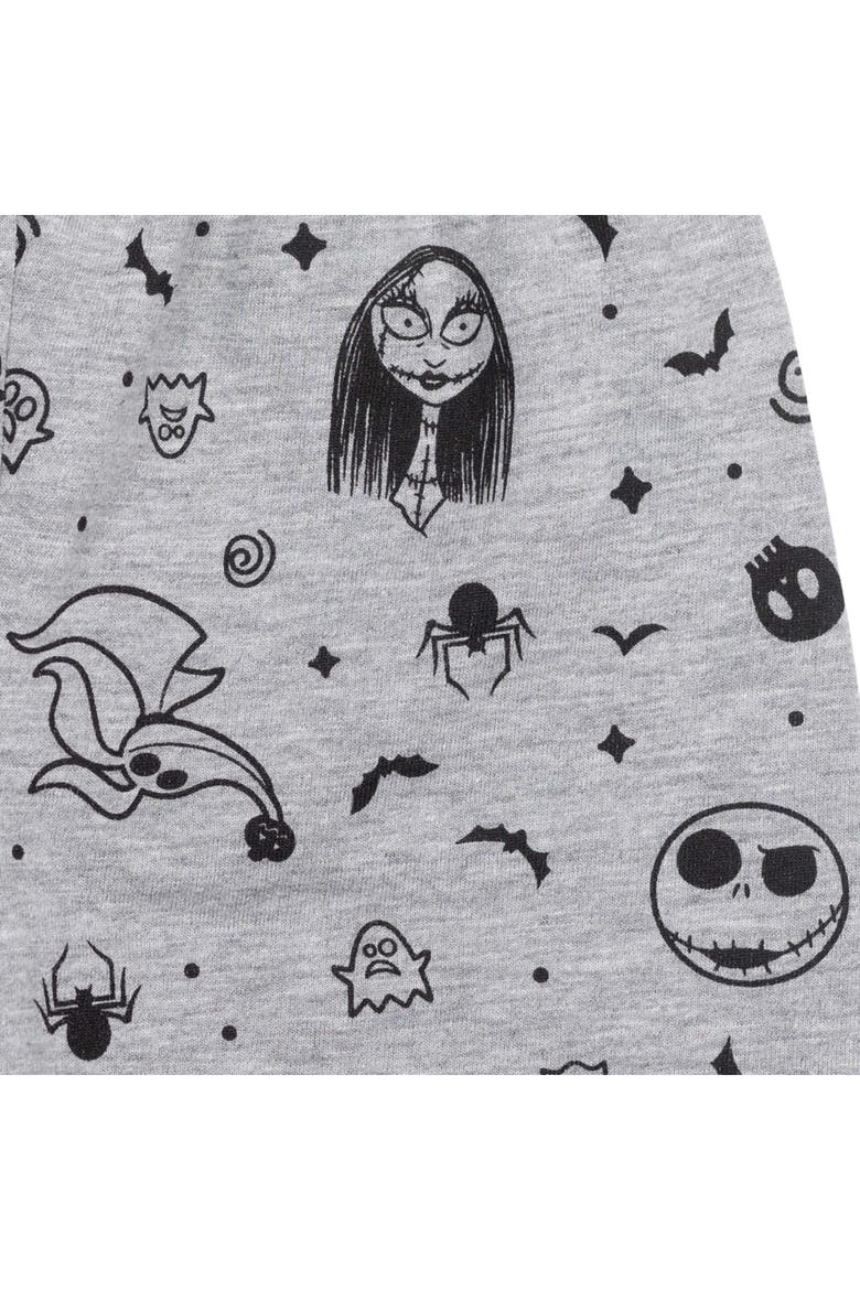 Nightmare Before Christmas Halloween 2-Piece T-Shirt and Shorts Set, Alternate, color, Black Grey Jack
