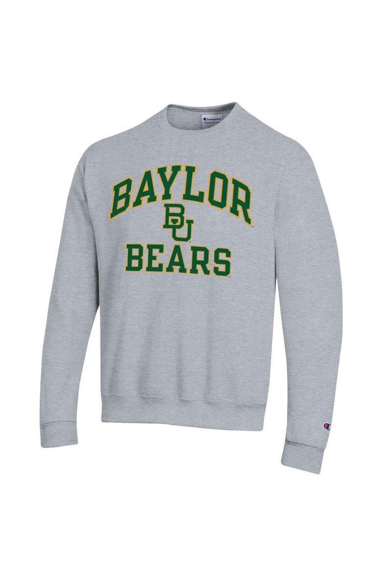 Men's Champion Heather Gray Baylor Bears High Motor Pullover Sweatshirt, Alternate, color, Heather Gray