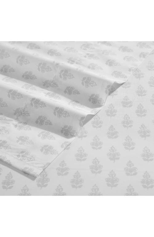 Laura Ashley Francesca 4-piece Cotton Sheet Set In Pastel Grey