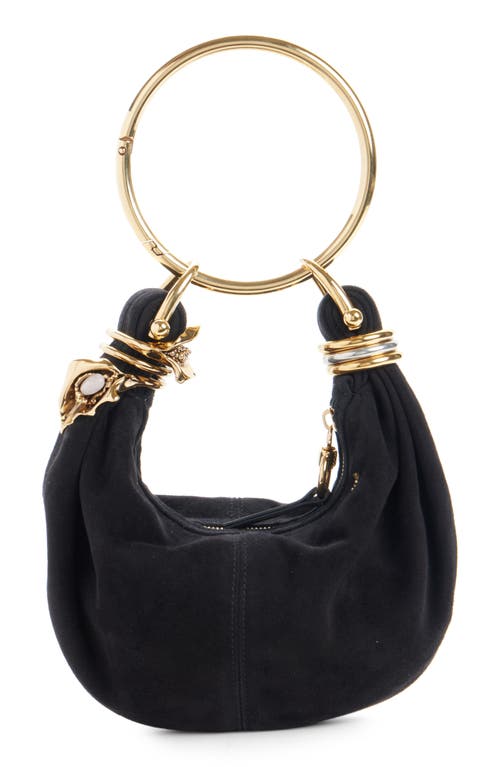 Chloé Bracelet Suede Hobo Bag in Black at Nordstrom