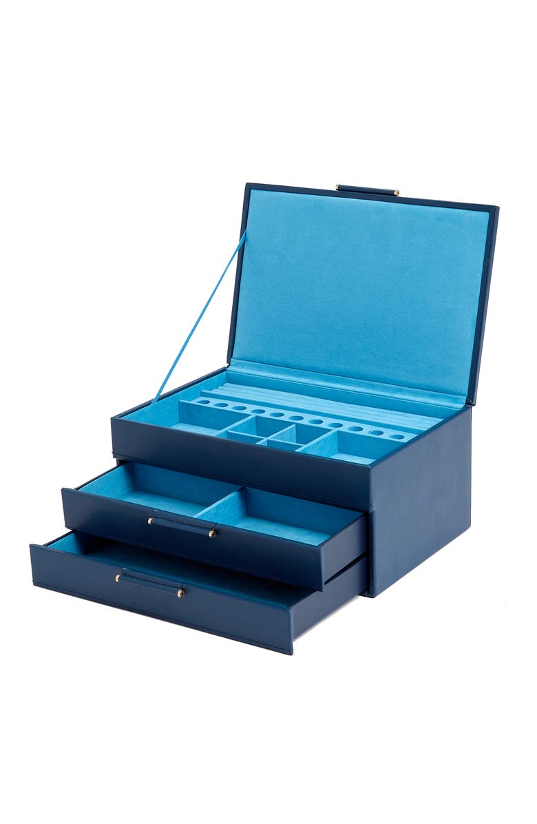WOLF Sophia Jewelry Box with Drawers, Alternate, color, Indigo