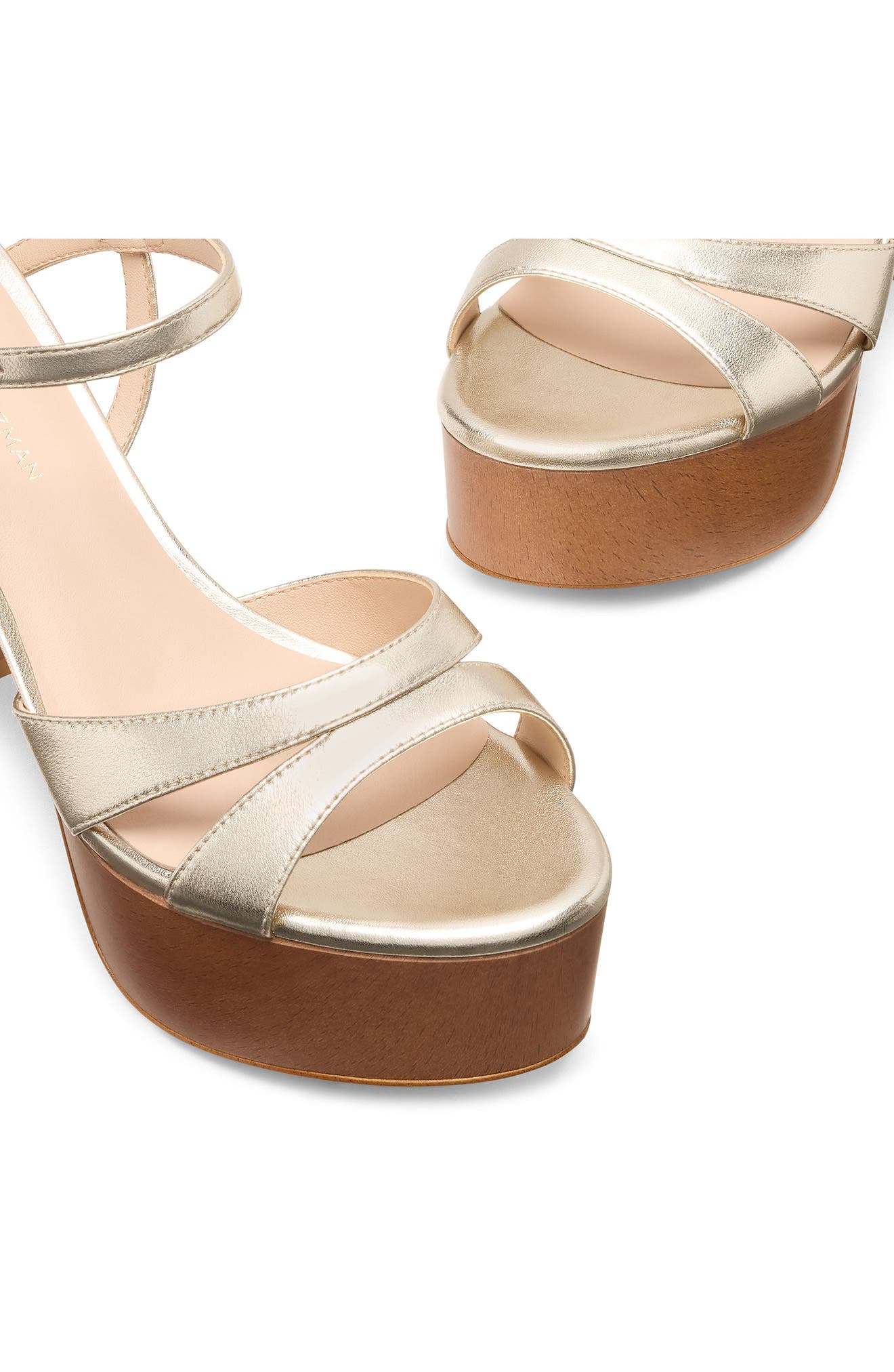 Maia Platform Sandal, Alternate, color, PLAT/DKNAT